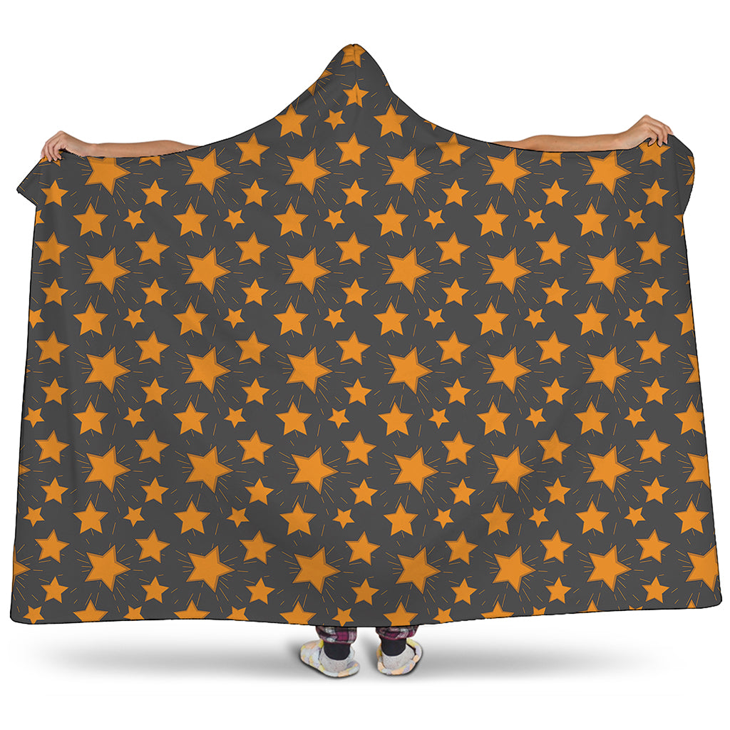 Cartoon Star Pattern Print Hooded Blanket