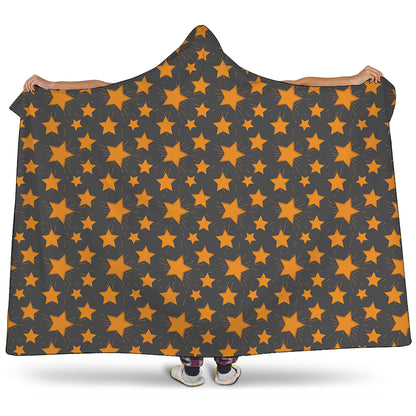 Cartoon Star Pattern Print Hooded Blanket