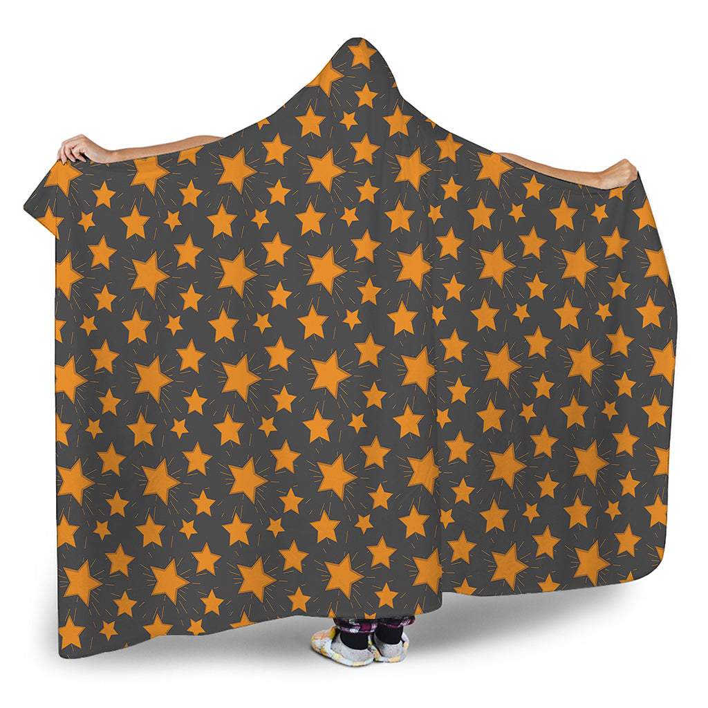Cartoon Star Pattern Print Hooded Blanket