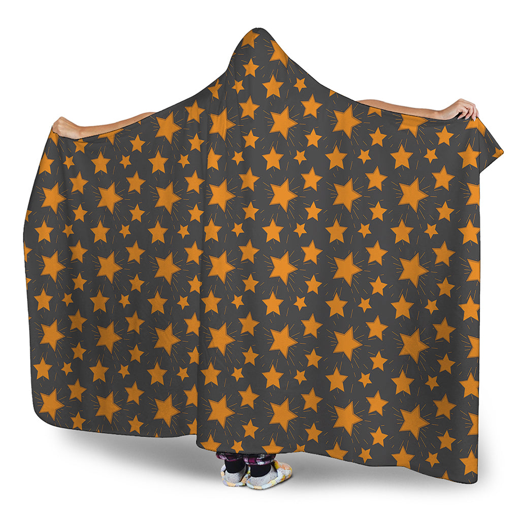Cartoon Star Pattern Print Hooded Blanket