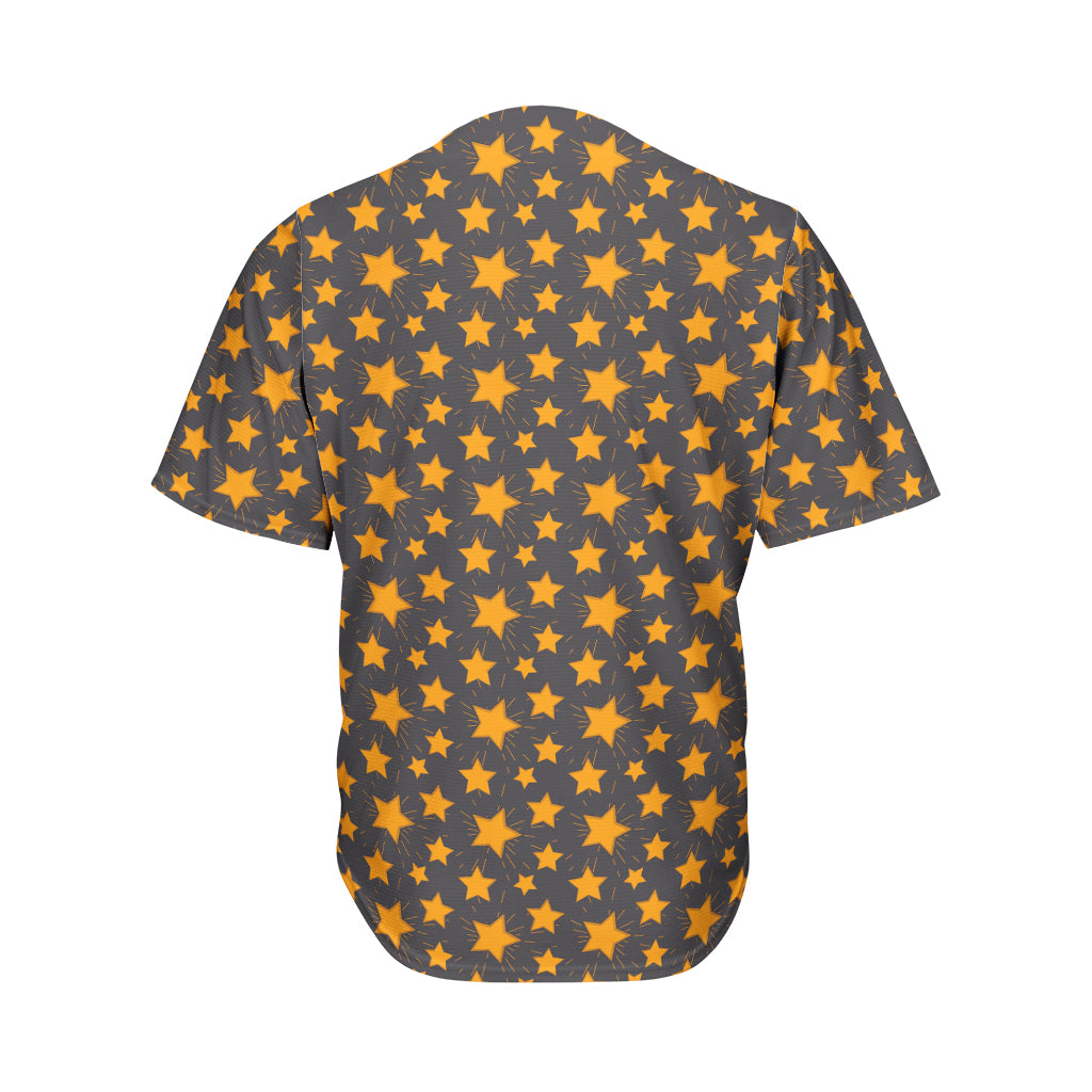 Cartoon Star Pattern Print Men's Baseball Jersey