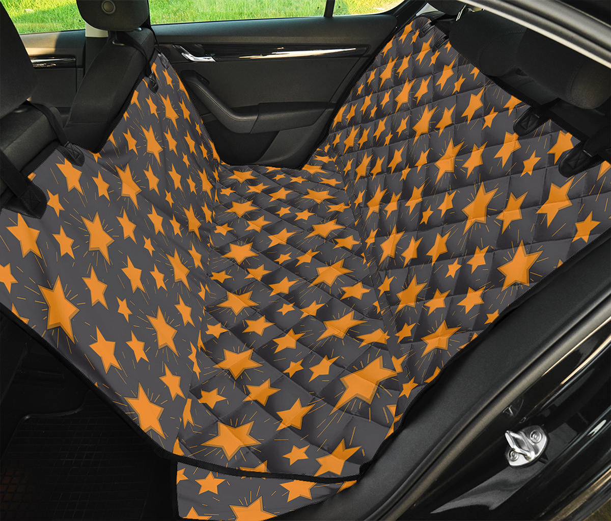 Cartoon Star Pattern Print Pet Car Back Seat Cover