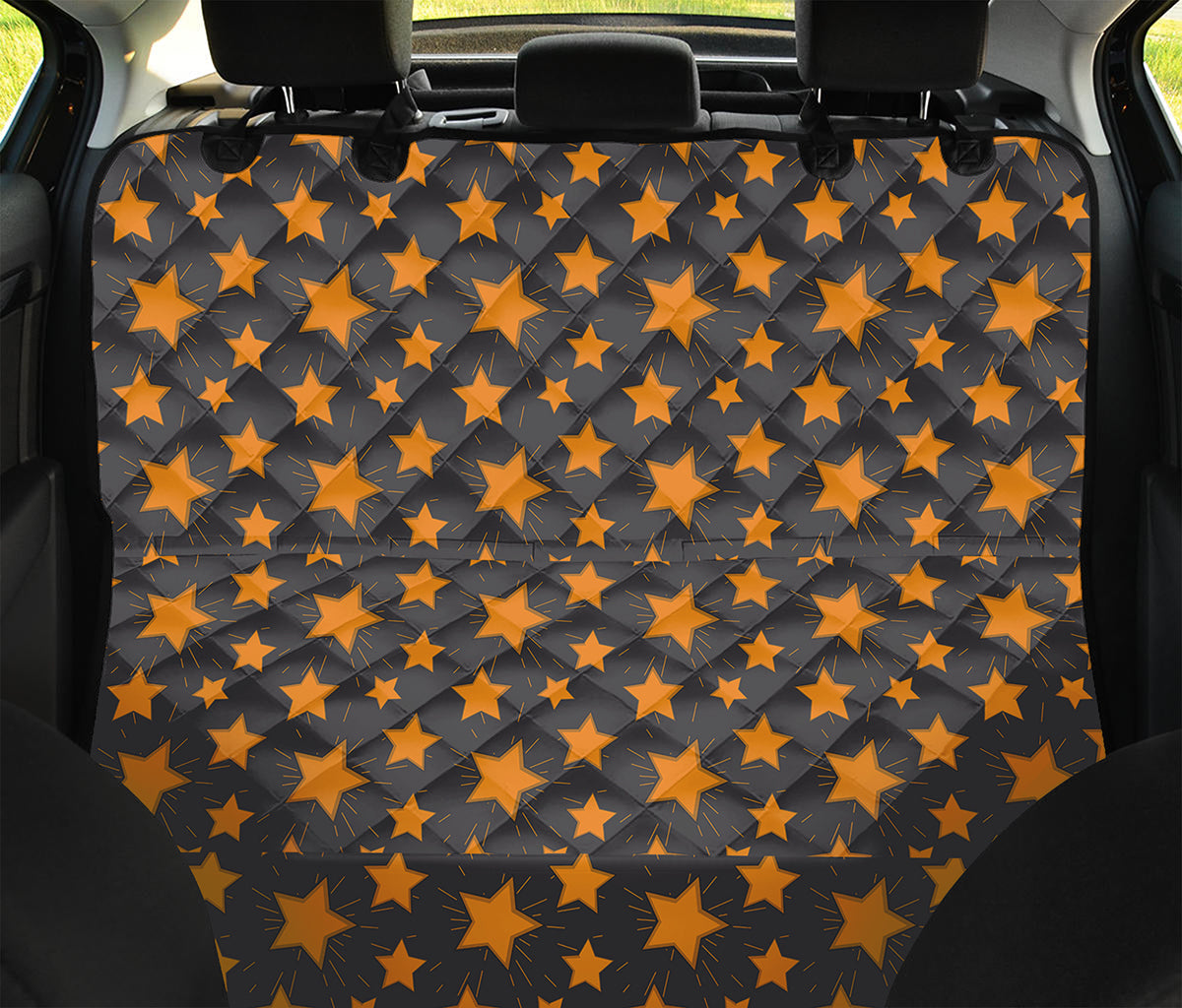 Cartoon Star Pattern Print Pet Car Back Seat Cover