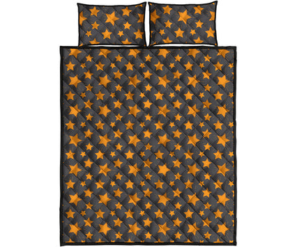 Cartoon Star Pattern Print Quilt Bed Set