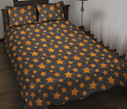 Cartoon Star Pattern Print Quilt Bed Set