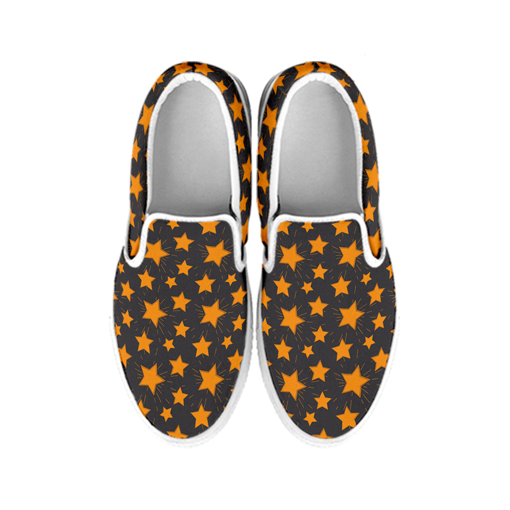 Cartoon Star Pattern Print White Slip On Shoes