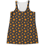 Cartoon Star Pattern Print Women's Racerback Tank Top