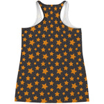 Cartoon Star Pattern Print Women's Racerback Tank Top