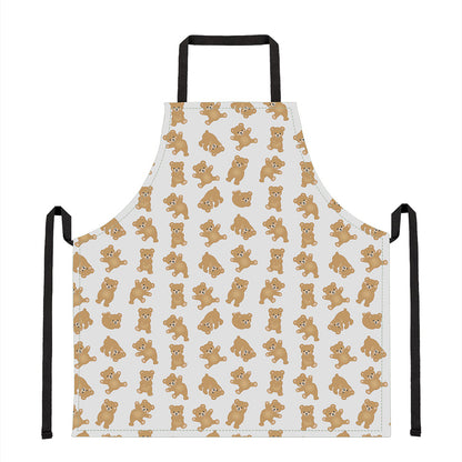 Cartoon Teddy Bear Pattern Print Apron