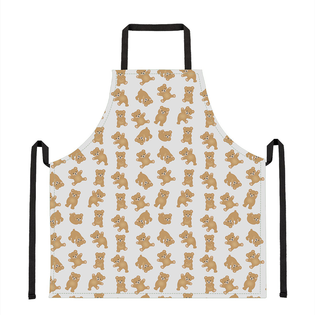 Cartoon Teddy Bear Pattern Print Apron