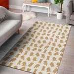 Cartoon Teddy Bear Pattern Print Area Rug