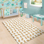 Cartoon Teddy Bear Pattern Print Area Rug