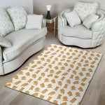 Cartoon Teddy Bear Pattern Print Area Rug