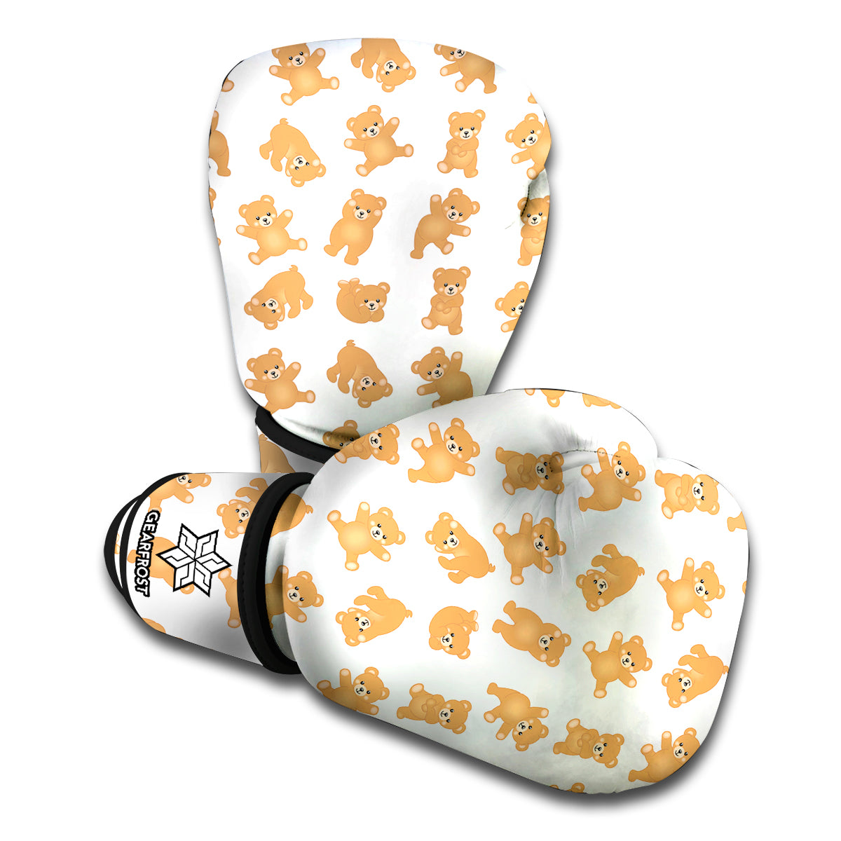 Cartoon Teddy Bear Pattern Print Boxing Gloves