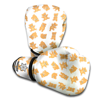 Cartoon Teddy Bear Pattern Print Boxing Gloves