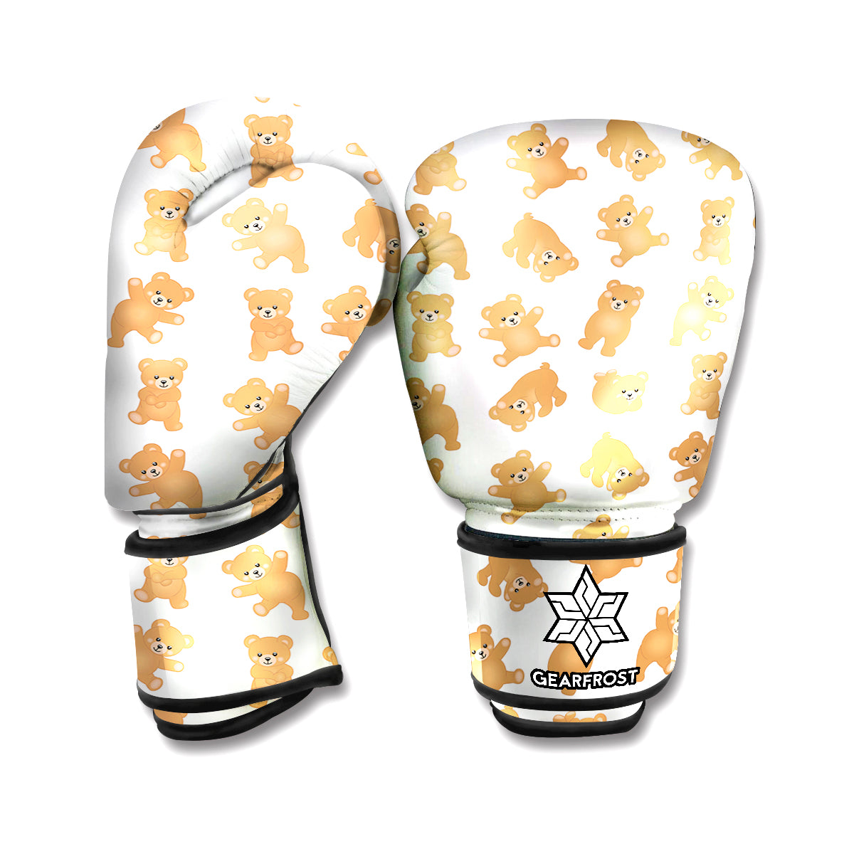 Cartoon Teddy Bear Pattern Print Boxing Gloves