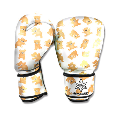 Cartoon Teddy Bear Pattern Print Boxing Gloves