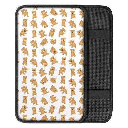 Cartoon Teddy Bear Pattern Print Car Center Console Cover