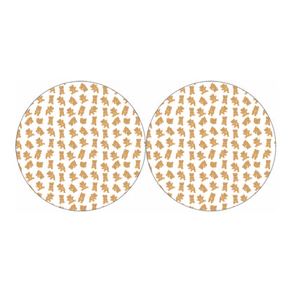 Cartoon Teddy Bear Pattern Print Car Coasters