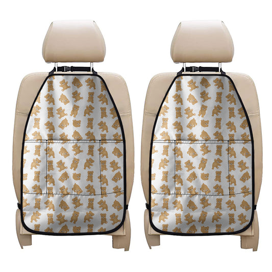 Cartoon Teddy Bear Pattern Print Car Seat Organizers