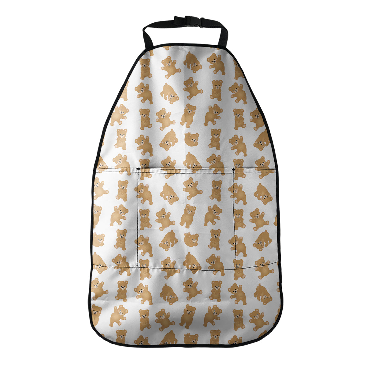 Cartoon Teddy Bear Pattern Print Car Seat Organizers