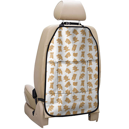 Cartoon Teddy Bear Pattern Print Car Seat Organizers