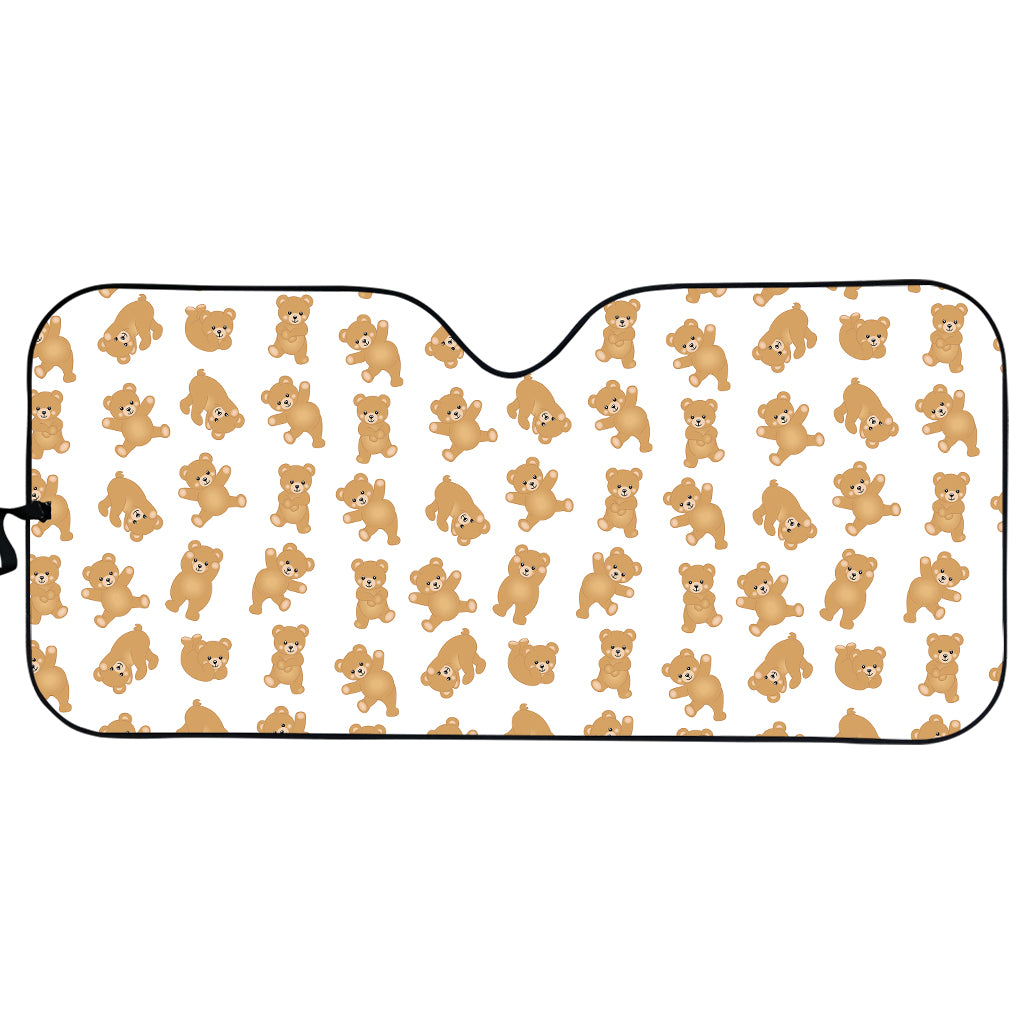 Cartoon Teddy Bear Pattern Print Car Sun Shade