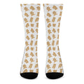 Cartoon Teddy Bear Pattern Print Crew Socks