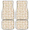 Cartoon Teddy Bear Pattern Print Front and Back Car Floor Mats