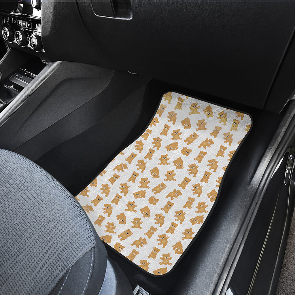 Cartoon Teddy Bear Pattern Print Front and Back Car Floor Mats