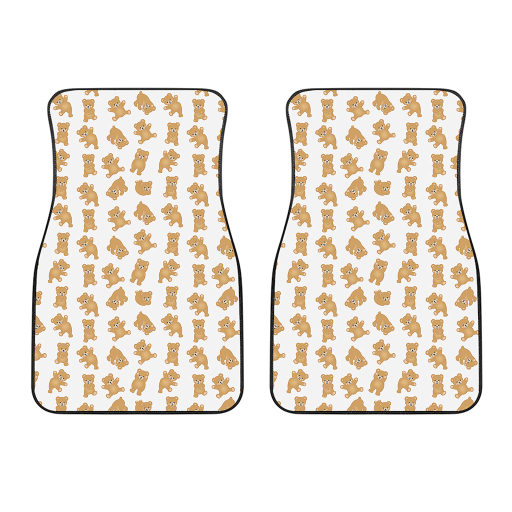 Cartoon Teddy Bear Pattern Print Front Car Floor Mats