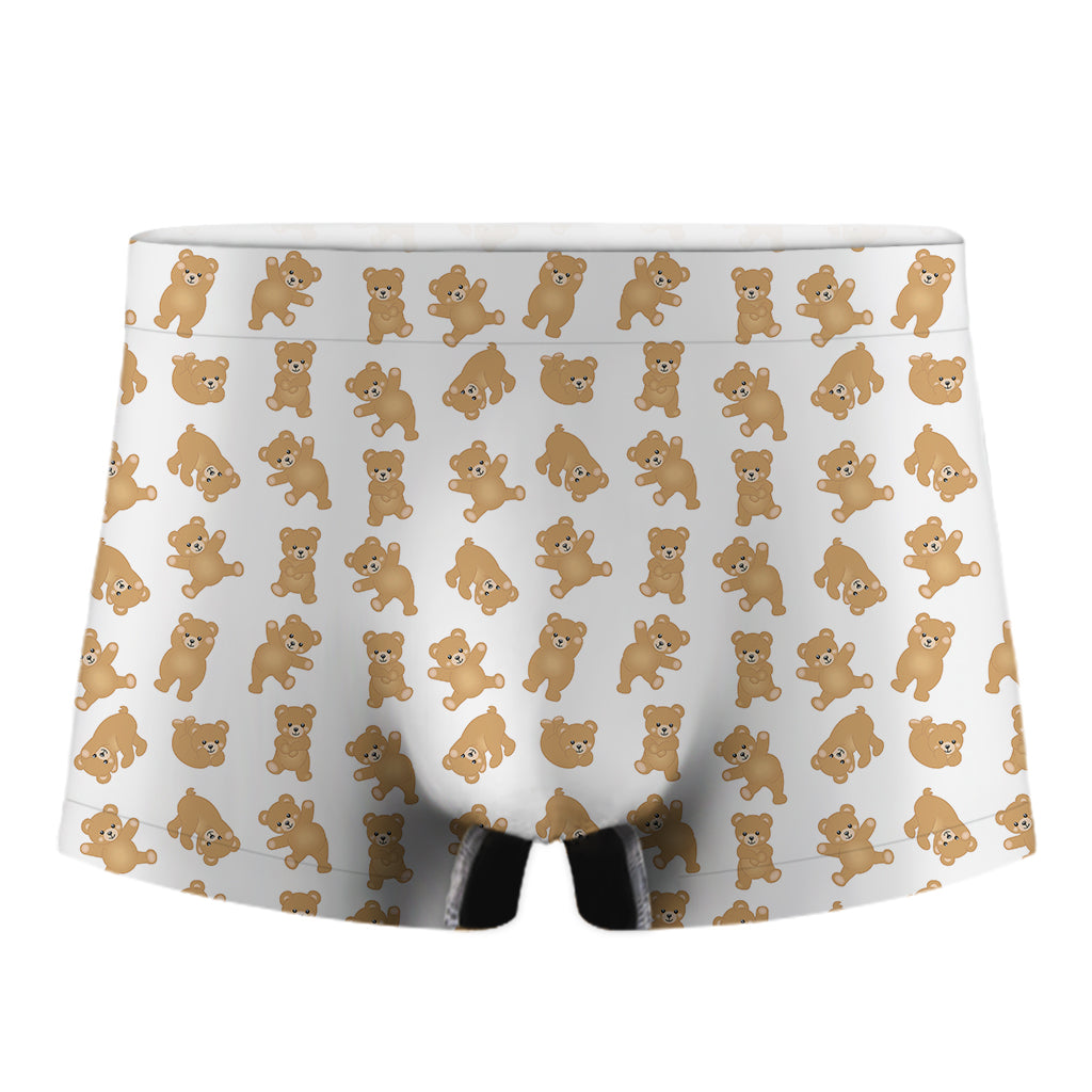 Cartoon Teddy Bear Pattern Print Men's Boxer Briefs