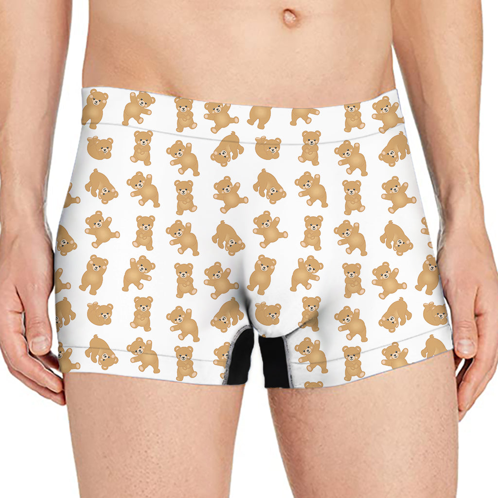 Cartoon Teddy Bear Pattern Print Men's Boxer Briefs