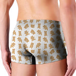 Cartoon Teddy Bear Pattern Print Men's Boxer Briefs