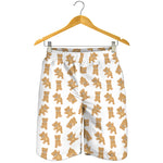 Cartoon Teddy Bear Pattern Print Men's Shorts