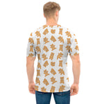 Cartoon Teddy Bear Pattern Print Men's T-Shirt