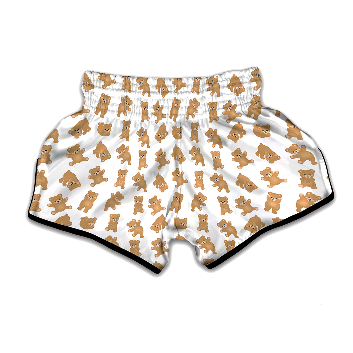 Cartoon Teddy Bear Pattern Print Muay Thai Boxing Shorts