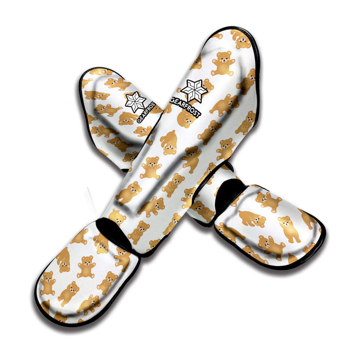 Cartoon Teddy Bear Pattern Print Muay Thai Shin Guard