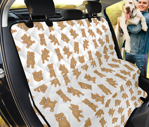 Cartoon Teddy Bear Pattern Print Pet Car Back Seat Cover