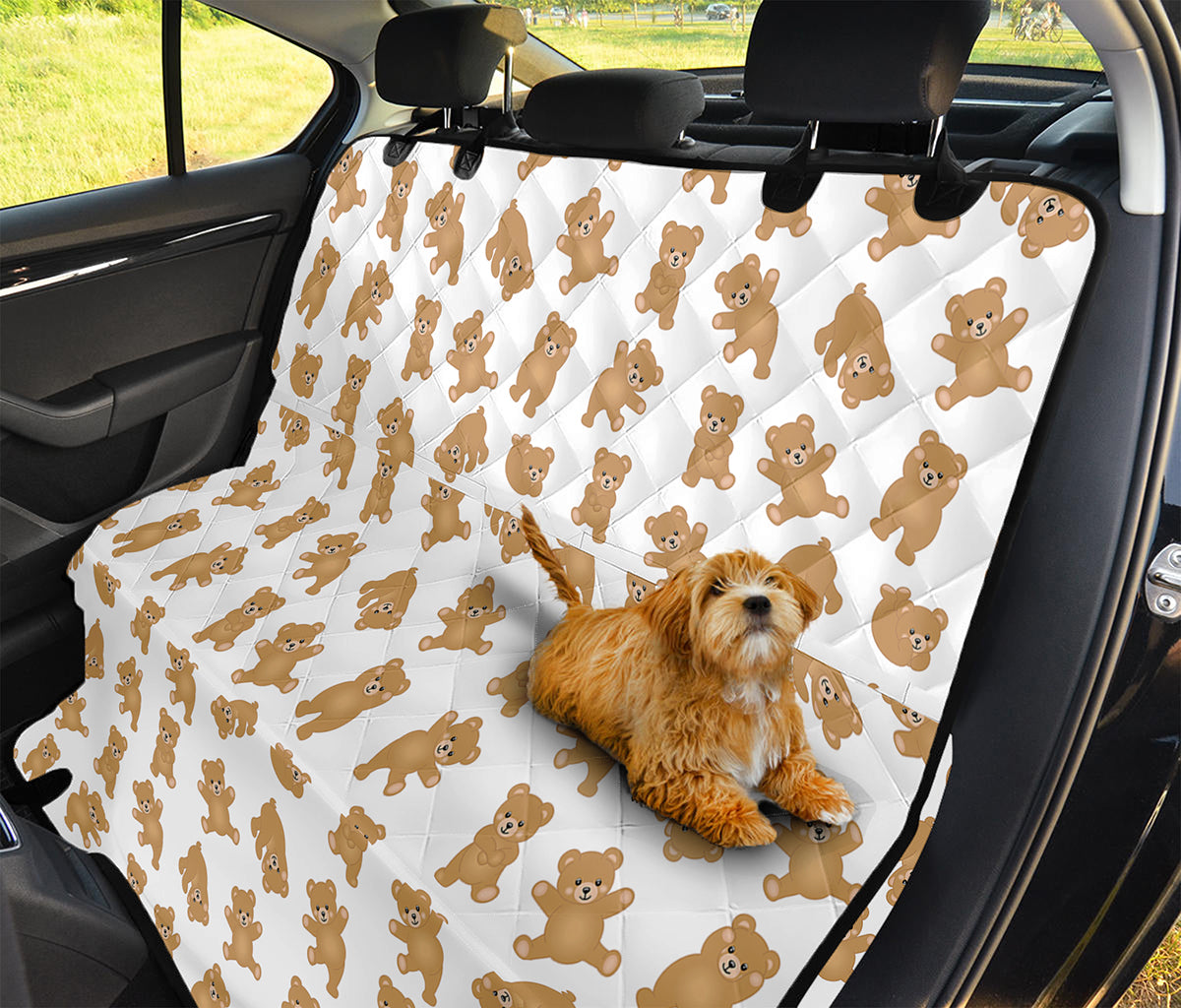 Cartoon Teddy Bear Pattern Print Pet Car Back Seat Cover