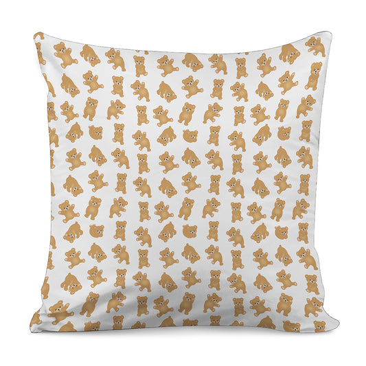Cartoon Teddy Bear Pattern Print Pillow Cover