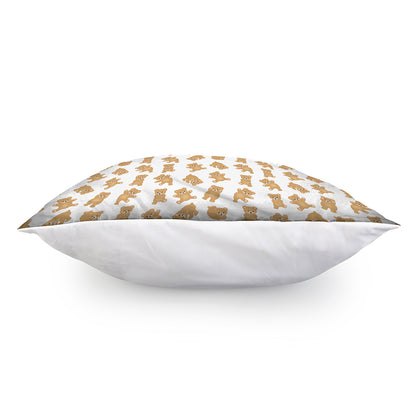 Cartoon Teddy Bear Pattern Print Pillow Cover