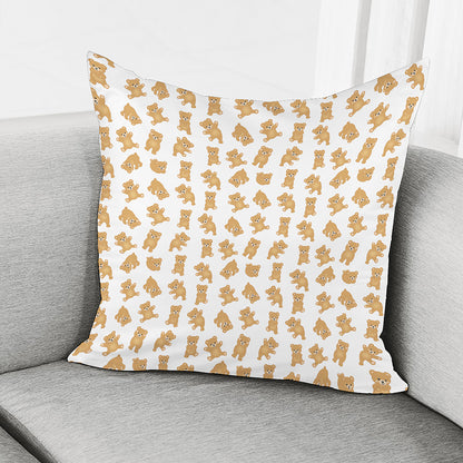 Cartoon Teddy Bear Pattern Print Pillow Cover