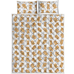 Cartoon Teddy Bear Pattern Print Quilt Bed Set
