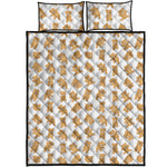 Cartoon Teddy Bear Pattern Print Quilt Bed Set