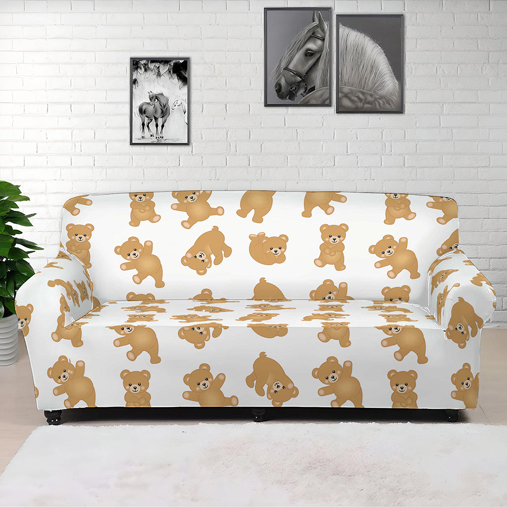 Cartoon Teddy Bear Pattern Print Sofa Cover