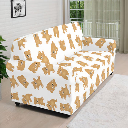 Cartoon Teddy Bear Pattern Print Sofa Cover