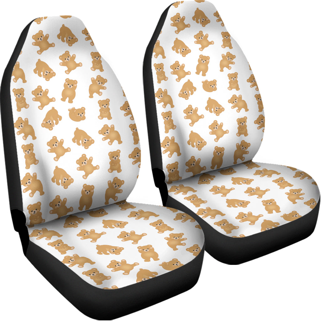 Cartoon Teddy Bear Pattern Print Universal Fit Car Seat Covers