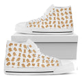 Cartoon Teddy Bear Pattern Print White High Top Sneakers