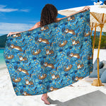 Cartoon Tiger Pattern Print Beach Sarong Wrap